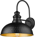 Casia Outdoor Farmhouse Barn Lights, Anti-Rust Outdoor Wall Sconce, Exterior Wall Lights, Front Door Mounted Lighting Fixture,Vintage Outside Lighting for Porch,Garage,Patio (Black, 1 Pack)
