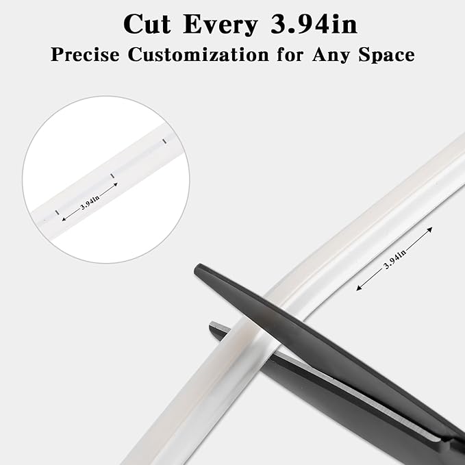 1M 12W Adhesive LED COB Strip Light 110V 120V Cold White 6000K 3.28 FT Flexible LED Strips 240LEDs/m Tape Lighting (Cold White, 3.28ft)