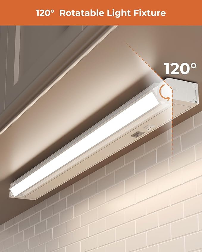 Matane Dimmable LED Under Cabinet Lighting Wired, 17inch 11W 720LM, Hardwired/Plug-in Installation, 3CCT Color Selectable, 120V Under Counter Lights for Kitchen, ETL Listed