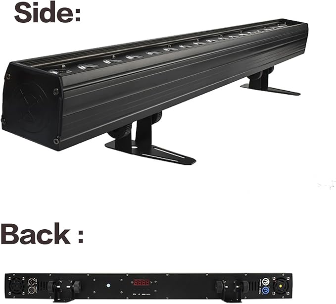 SHEHDS Stage Wash Light Bar LED 18x18W RGBWA+UV 6IN1 Lighting Wall Washer Light, Strobe Effect DMX512 Control DJ Lighting for Night Club Disco Club Wedding Bar Holiday
