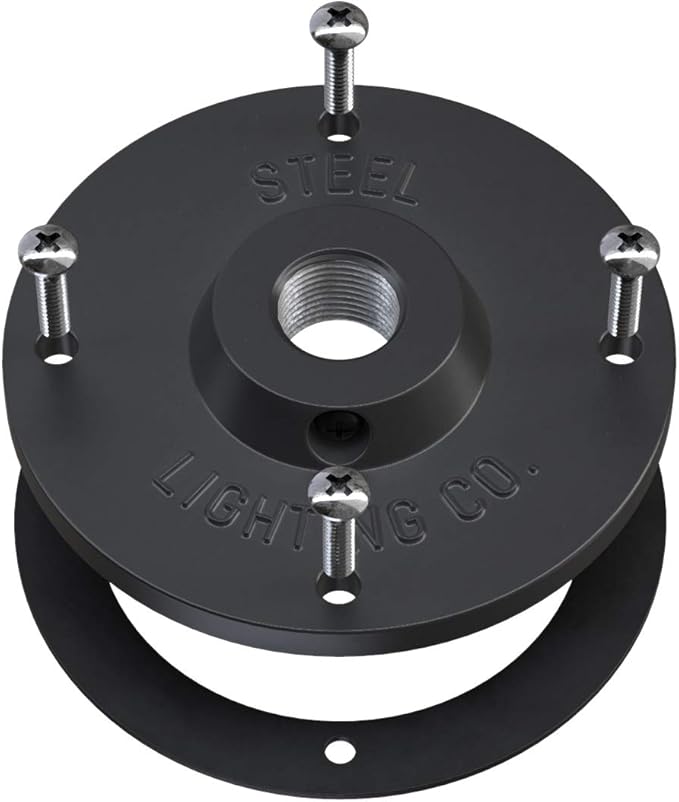 Steel Lighting Co. Topanga Barn Light | Outdoor Wall Mounted | Farmhouse Garage Light Made in America | 14 inch Dome | 11 inch Straight Arm | Matte Black Exterior/White Interior