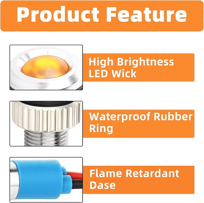 GASHER 12V/24V/110V 20mA Energy Saving Indicator Light Mounting Hole Size 6mm Green Yellow Red Blue White (110V) 5 PCS