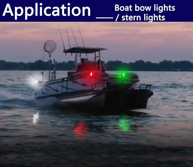 6Pack Kayak Lights for Night Kayaking- Battery Operated Navigation Lights for Boat, Jet Ski, Dinghy and Paddle Board