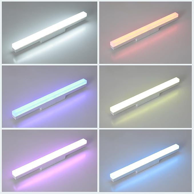 LED Magnetic Wall Light,4000mah Battery Operated Rechargeable 15.75 inches led Light with Remote Dimmable and Timer, RGB+CW atmosphere adjustment for Makeup Mirror Fill Light and Cabinet, Closet