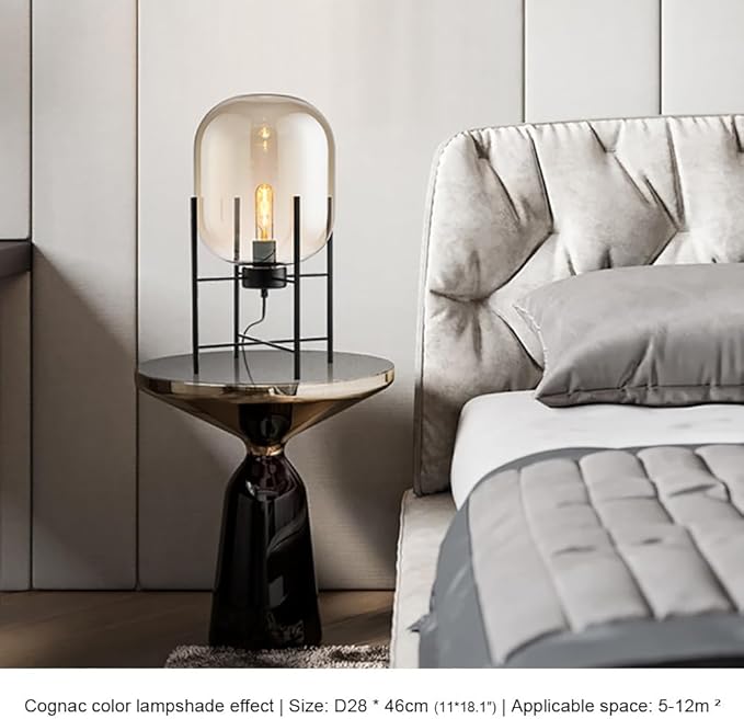 Creative Modern Table Lamp Nordic Style LED Table Lighting for Living Room Bedroom Study Villa Hotel Home Decorative Furnishing Stylish Design (Style 1)