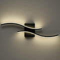Modern Led Sconce Wall Lighting Indoor 24" Minimalist Industrial Black Wall Sconce Hardwire Wall Light for Small Space Bathroom Hallway Staircase Entryway