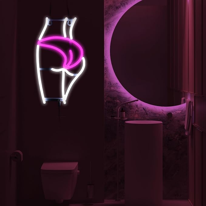 Lady Neon Sign, USB Powered, 8.3"×14.2" Dimmable Metal LED Neon Lights, Wall Decor for Bedroom, Party Pub, Kids' Room, Home Decoration, Man Cave, Gaming Room