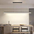 Modern Linear Pendant Light, 59IN Modern Chandelier with Remote Control 3000k-6500K Adjustable Color Temperature，Aluminum Island Lighting Lamp for Dining Room, Living Room