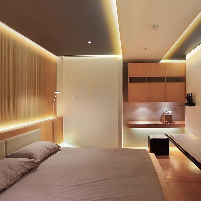 VOLIVO Warm White LED Strip, 16.4ft Dimmable LED Strip 2700K Soft Warm White, Strong Adhesive, Flexible Tape Light for Kitchen Cabinets, Bedroom