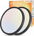 2PK 15.8 Inch Led Ceiling Light Flush Mount, 32W, 3480LM, 3000K/4000K/6000K CCT Selectable Super Slim LED Ceiling Light, Low Profile Round Flat Panel Fixture for Hallway, Bedroom,Kitchen ect