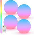 LOFTEK LED Ball Light, Multi-Color Rechargeable Night Lights, 3-inch RGB Ball Mood Lighting, Waterproof Ambient Lighting Lamp for Home Bedroom Patio Pool Decorative Lighting, Xmas Gift, 4 Pack