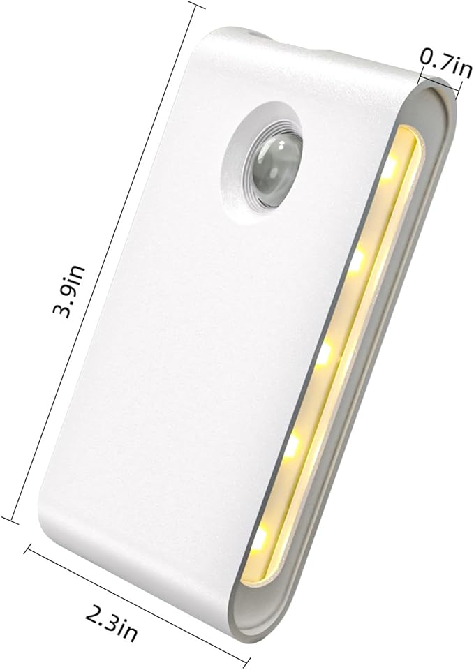 EZVALO 3 Pack LED Motion Sensor Night Lights, 1500mAh Rechargeable Sync Stair Lights Indoor, Magnetic & Dimmable, 3000K Soft White, Wireless Nightlight for Hallway, Stairs, Bathroom, Bedroom
