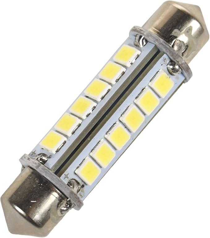 HQRP 360 deg 41mm Festoon 24 LEDs Cool White Navigation Bulb compatible with Masthead/Stern Light/Navigation Lights/Anchor Lamp