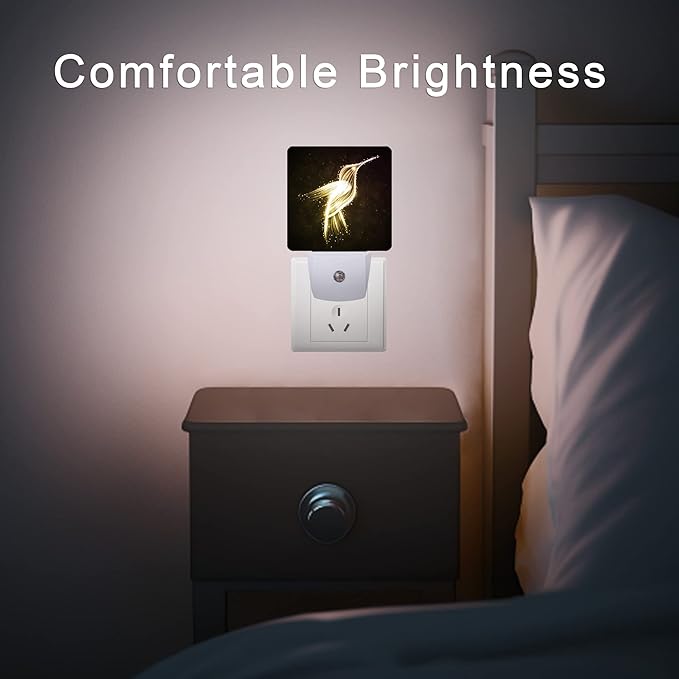 Hummingbird Night Light,Night Lights 0.5W Sleep Friendly for Women/Men Led Night Light Dusk to Dawn Sensor Nightlight for Stairway/Hallway/Kitchen