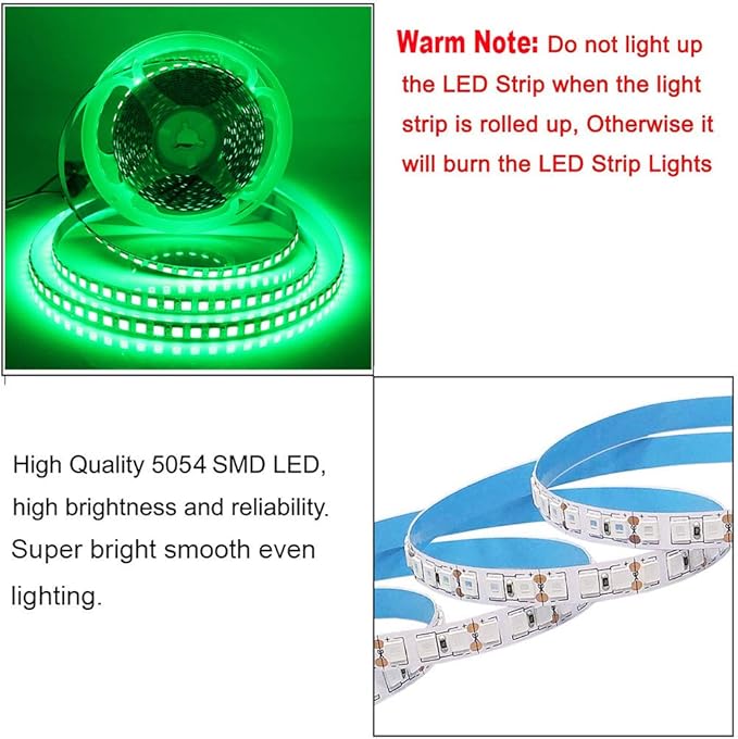 LED Light Strip, 16.4ft 600 Units SMD 5054 LEDs(5050 Upgraded), 16000LM Flexible 12V DC Waterproof IP65 Light Strips, LED Ribbon, DIY Christmas Home Kitchen Indoor Party Decoration (Pink)