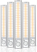 Under Cabinet Lighting, 80 LED Motion Sensor Light Indoor, Rechargeable Closet Light, 3 Color Temps Under Cabinet Lights, Wireless Dimmable Under Counter Lights for Kitchen, Pantry (5 Pack)