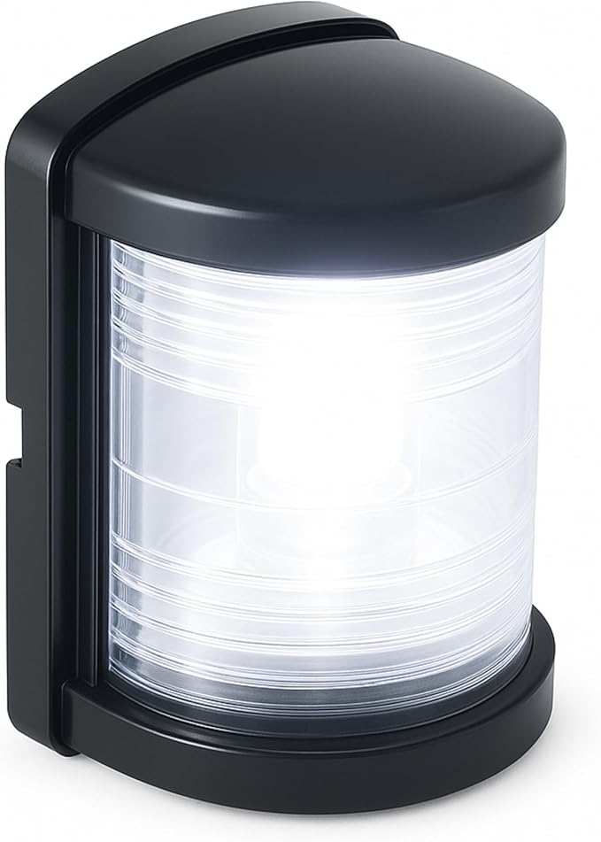 SEAFLO 11 Series Mini Sized LED White Masthead light Navigation Light – 12V, 1W, IP67 Waterproof, 2NM Visibility, High-Brightness, for Boats Under 65 ft (20m) – 4-Year Warranty (Masthead/Black)