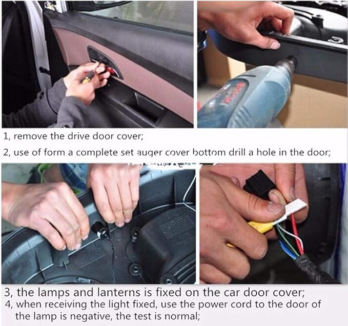 Custom Logo LED Projection Shadow Car Door Welcome Light DIY Step Light