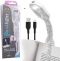 Gifts for Readers & Writers Bookmark Reading Light White Flowers - 2in1 Clip On Bookmark Mini Light for Reading in Bed, Rechargeable Night LED Lights, 20 Lumen