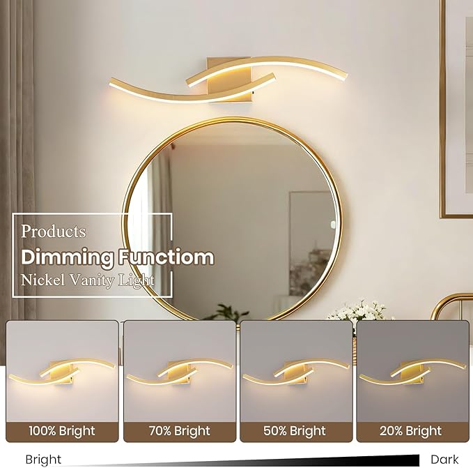 23.62 inch Vanity Light for Bathroom Lighting Fixtures Over Mirror Dimmable 5CCT Vanity Lighting Fixture Modern Bathroom Vanity Light Modern Wall lamp