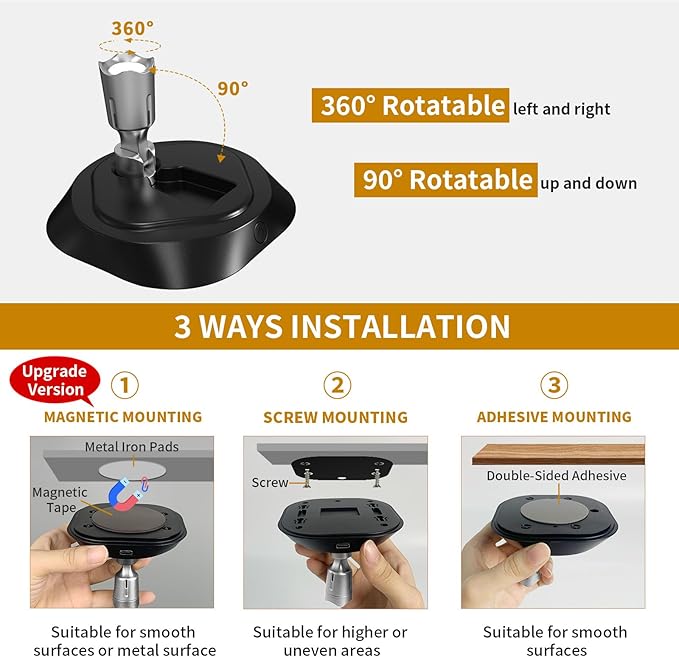 LEASTYLE LED Wireless Spotlights with Remote Rechargeable Up Lights Indoor with 3000K/4000K/6000K Battery Operated Lights with Timer Dimmable Accent Light Uplighting for Plant,Black+Silver,2 Pack