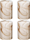 3Packs Cylinder Glass LampShade for Wall Sconce Mini Pendant Ceiling Fan Light 1.65in fitter Art Glass Light Cover Replacement Fixture for bathroom,Table Lamp kitchen Chandelier (Brown Marble-4P)
