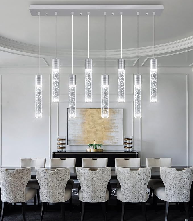 Modern Crystal Chandeliers LED Flush Mount Ceiling Chandeliers for Living Room High Ceiling Entrance Foyer Lobby Bedroom Gold