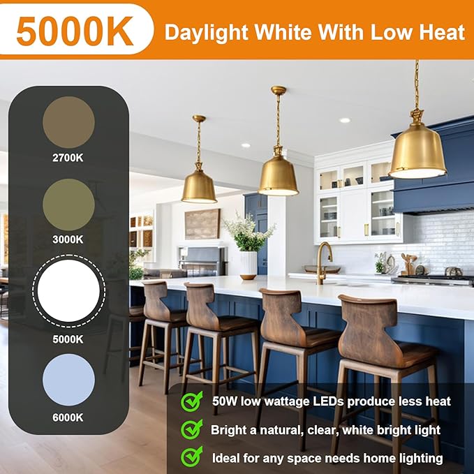 Led Light Bulb 400W Equivalent 6250 Lumen 5000K E26/E27 Medium Base 50W led Bulb for Outdoor Indoor Lamp Area Garage Warehouse Workshop Street Backyard