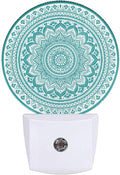 EKOBLA Mandala Night Lights Plug into Wall Teal Green Floral Mandala Flowers Night Light Dusk to Dawn Sensor Led Lamp for Boys Girls Grandma Grandpa