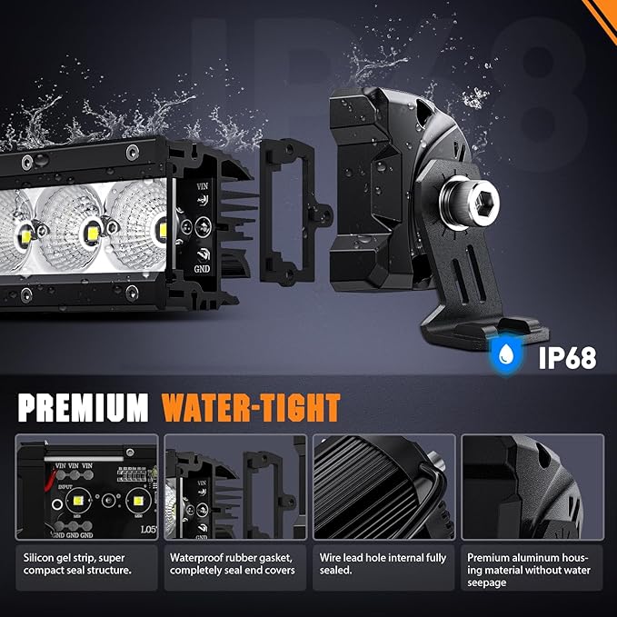 Nilight Curved LED Light Bar 42 Inch 165 W Flood Spot Combo Beam 16500LM P8/5W Chips Offroad Driving Single Row Slim Lights IP68 for UTV Truck RZR SUV ATV Boat