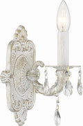 Paris Market 1 Crystal Antique White Sconce