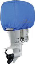 Explore Land Outboard Motor Cover - Waterproof 600D Heavy Duty Boat Engine Hood Covers - Fit for Motor 225-300 HP, Blue