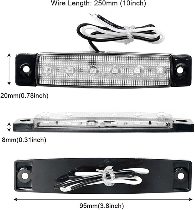 Marine Lights - 6Pcs Waterproof LED Interior Lights for Yacht, Fishing Boat, Kayak & More, 12v