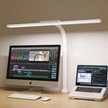 Desk Lamp with Clamp, LED Eye-Caring Clip on Desk Lights for Home Office, Tall Touch Control Dimmable Computer Light with Color Changing, 24W Brightest Architect Desktop Lamp for Screen, White
