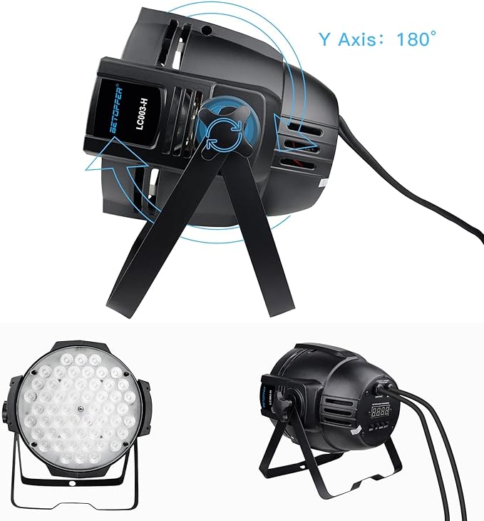 BETOPPER Stage Light DJ Washing Strobe Lights for Parties 54 LED Super Bright DMX512 White/Off White 5000 Lumens Par Lighting for Church Event,Wedding,Theater,Studio,Photostudio,Event etc.