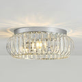 YYJLX 3 Light Flush Mount Ceiling Light Fixtures Modern Crystal Chandelier Chrome Chandelier for Hallway Bedroom Bathroom Foyer Entryway Laundry Room Kitchen.