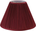 Aspen Creative 33169, Mushroom Pleated Traditional Rich Red Spider Lamp Shade, 6-1/2" Top x 15" Bottom x 11" Slant