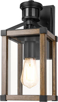 DEWENWILS Motion Sensor Outdoor Wall Lights, Dusk to Dawn Exterior Wall Lanterns, Farmhouse Front Porch Light Fixtures with Clear Glass, Outside Wall Mount Lamp for House Doorway Garage Patio
