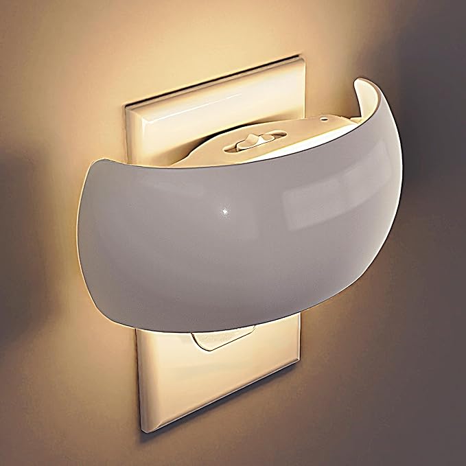 L LOHAS LED Night Light, Backlit Night Lights Plug into Wall, Auto Dusk to Dawn Sensor, 0-100LM Dimmable Night Light, LED Plug in Sleep Nightlight for Kids, Bathroom, Bedroom, Hallway, Stairs, 1 Pack