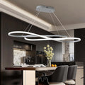Dimmable Modern LED Chandelier Contemporary Led Pendant Light Fixture Color Temperature 3000K-4000K-5000K Creative Design Kitchen Chandelier Light Fixture Adjustable Hanging Lamp