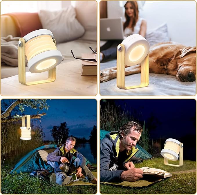 Versatile Night Light & Nursery Lamp | Creative LED Desk Light with 3-Level Dimming | USB Rechargeable, 1500mAh Battery for up to 18 Hours Runtime | Multiple Uses, 4 Colors Available (White)