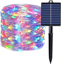 Solar String Lights Outdoor, 106 FT 300 LED Solar Christmas Fairy Lights Outside Waterproof 8 Modes, Xmas Tree Light for Patio Garden Party Backyard Wedding Holiday Decor, Multicolor