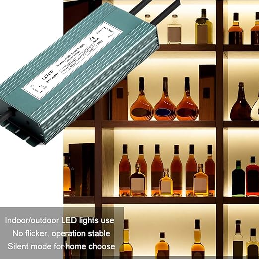 LED Driver 400 Watts 110V/120V AC to 24V DC 16.6A Power Supply Waterproof Low Voltage Transformer Converter for Indoor Outdoor LED Lights