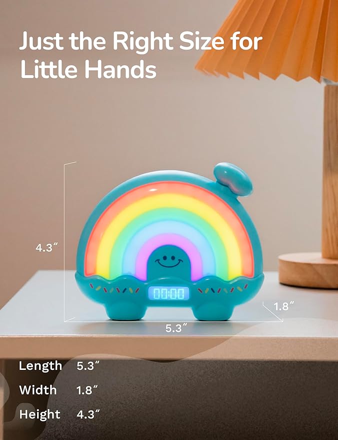 Timer Pal Rainbow Timer for Kids, Visual Timer for Kids with Night Light, Color-Changing Magnetic Visual Timer for Classroom/Calming Corner/Home (Blue)