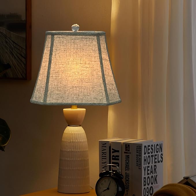 TOOTOO STAR (6 x 9)" x (11 x 14)" x 10.5" Linen Lamp Shade, Bell Cut Corner Lampshade for Table Lamp, Floor Lamp, Replaceable fabric lampshade