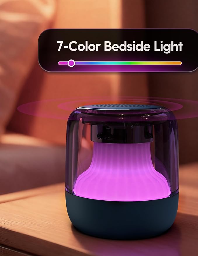 Babelio Pocket Glow White Noise Sound Machine - Upgraded 7 Color Night Lights, 20 Non-Looping Sounds, Timer & Memory Function, Portable for Adults & Babies, White