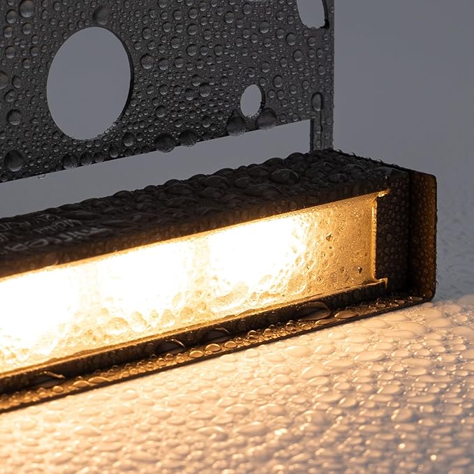 mirrea 7" Outdoor Hardscape Lighting Low Voltage Retaining Wall Lights Step Lights 12V 2W LED 2700K Warm White Pack of 8