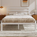 Queen Size Bed Frame, Metal Platform Bed Frame with Headboard and Footboard, Underbed Storage Space,Easy Assembly,No Box Spring Needed,Modern, White