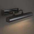 Black Picture Light,18in Hardwired Picture Lights, 3 Light Bronze Picture Light for Wall, Rotatable Art Light Over Picture Frame for Living Room, Bookcase, Artwork, Poster (Includes Bulbs)