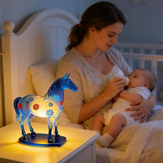 Horse Night Light - Dimmable Adjustable Nightlight, Led Horse Night Lights, Soft Glow Decorative Lamp | Nursery Bedroom Kids Room Living Rooms for Nursery Bedroom Kids Rooms Living Room